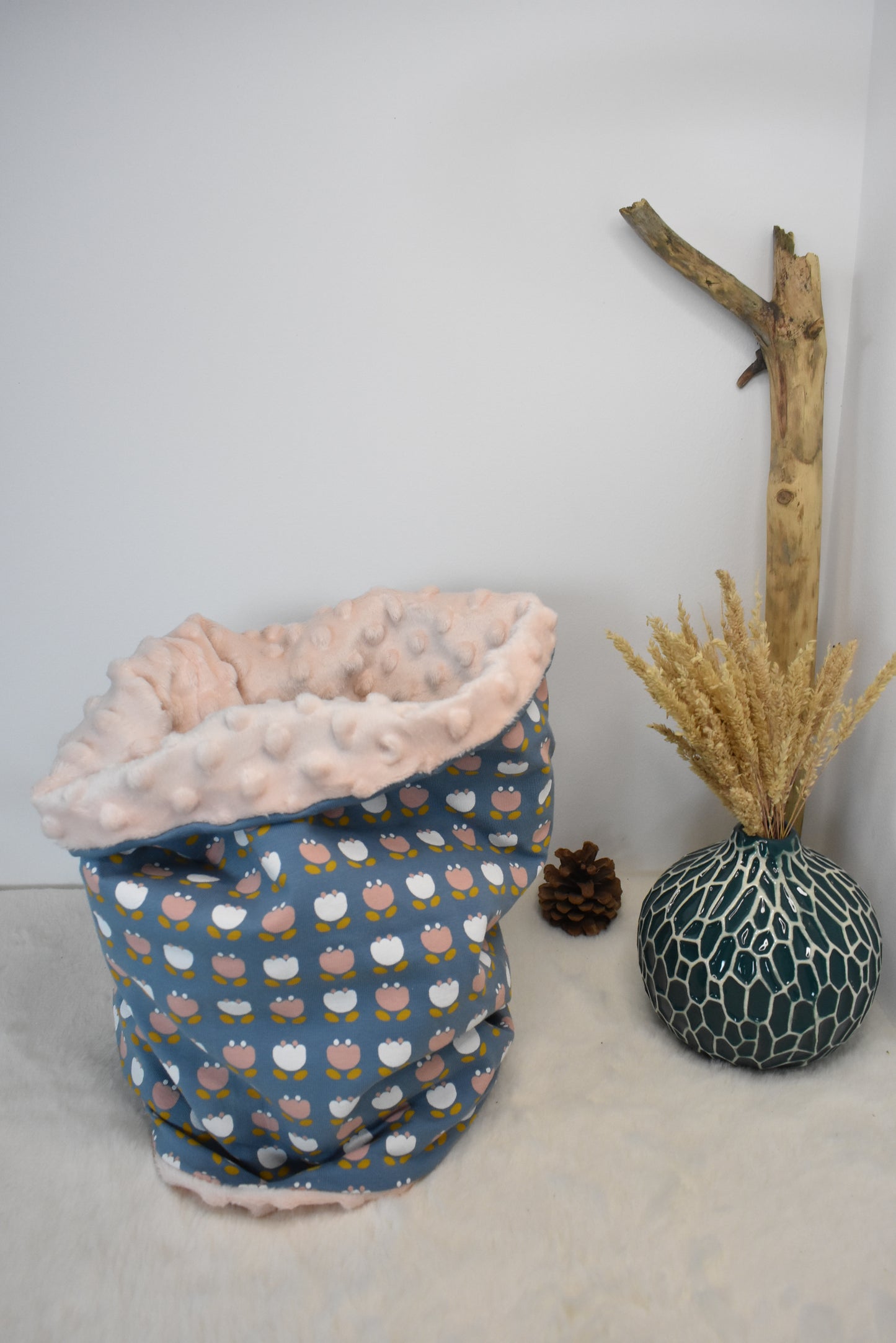 Floral pastel rose snood