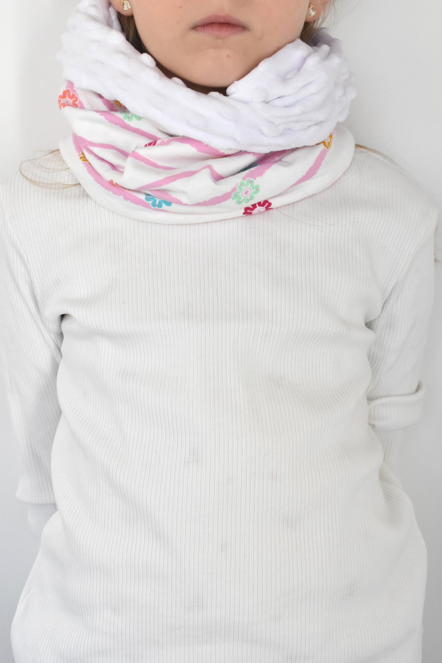 Fleurs et rayures snood