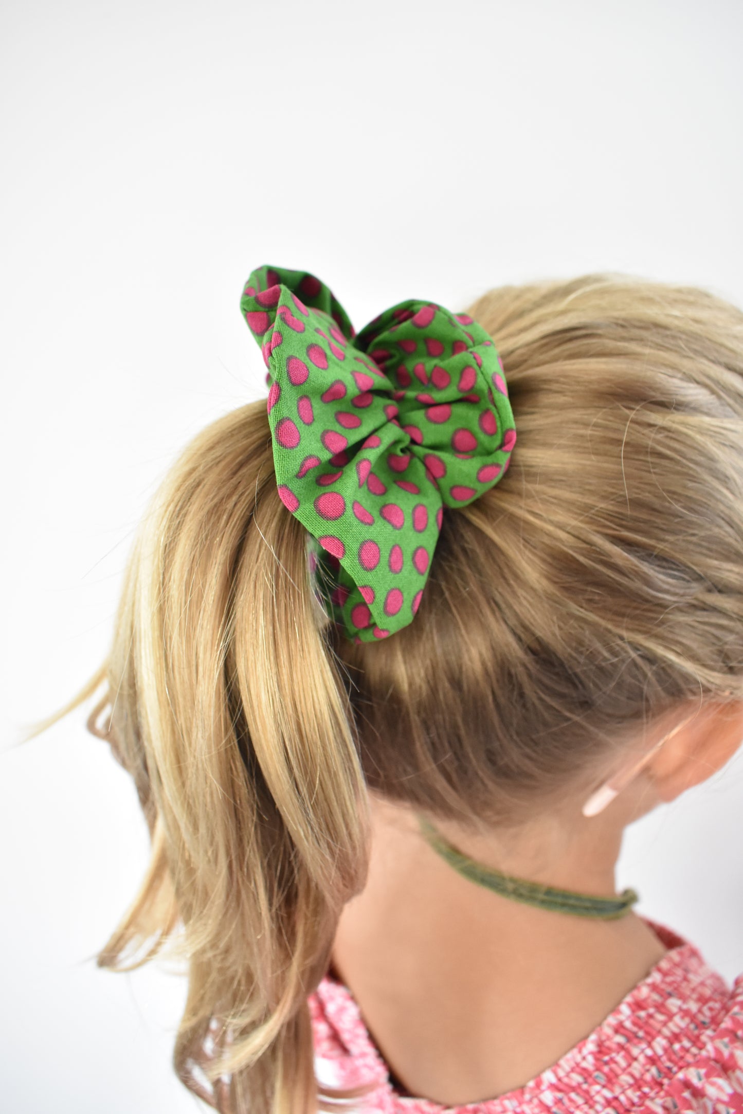Pois rose et vert chouchou