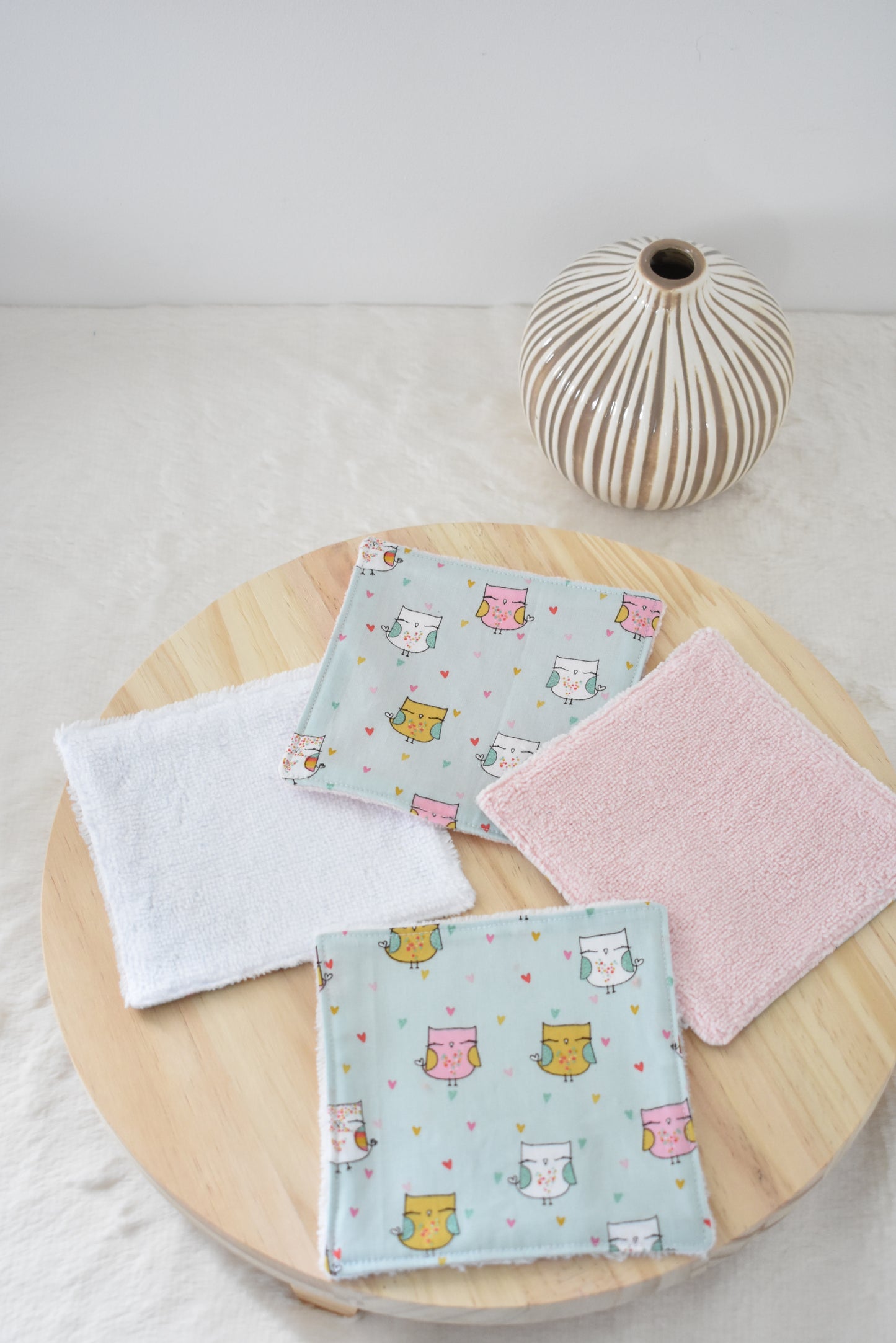 Mini Hibou débarbouillettes