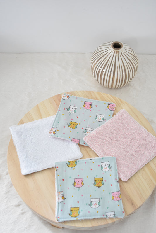 Mini Hibou débarbouillettes