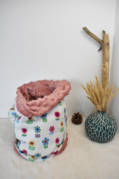 Fleurs roses snood