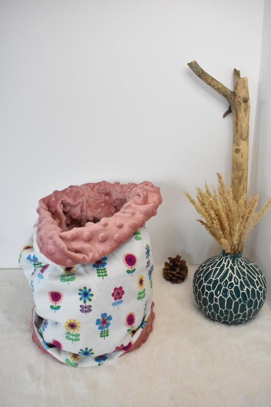 Fleurs roses snood
