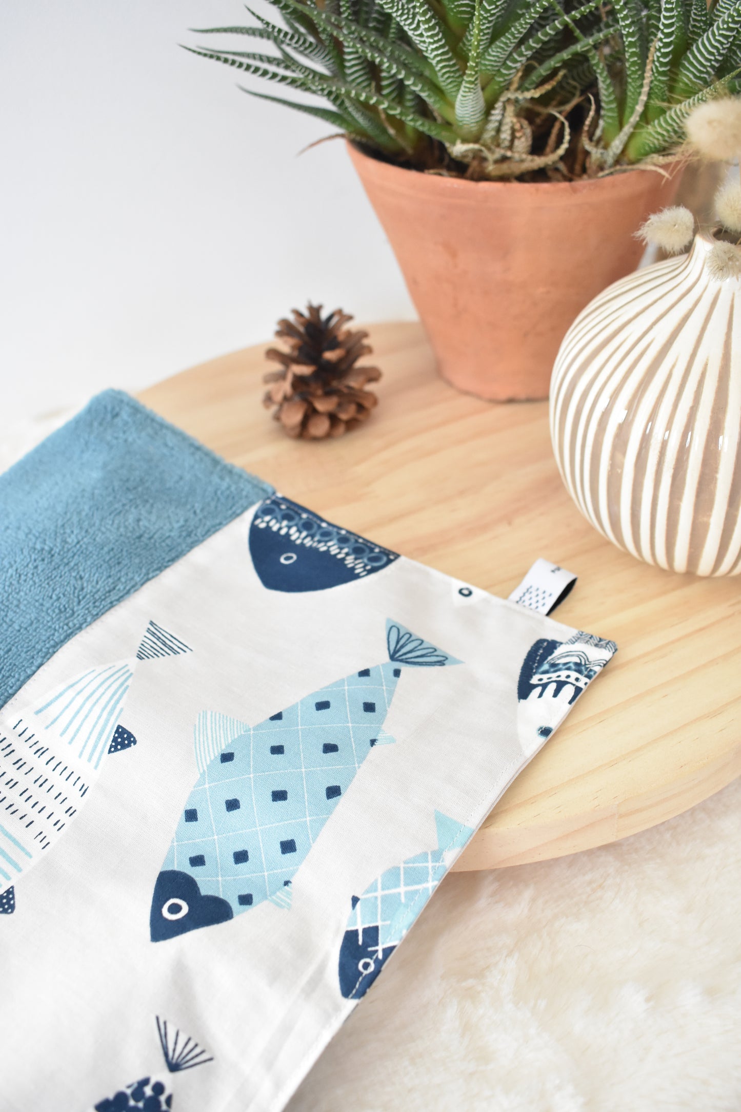 Poisson bleu serviette